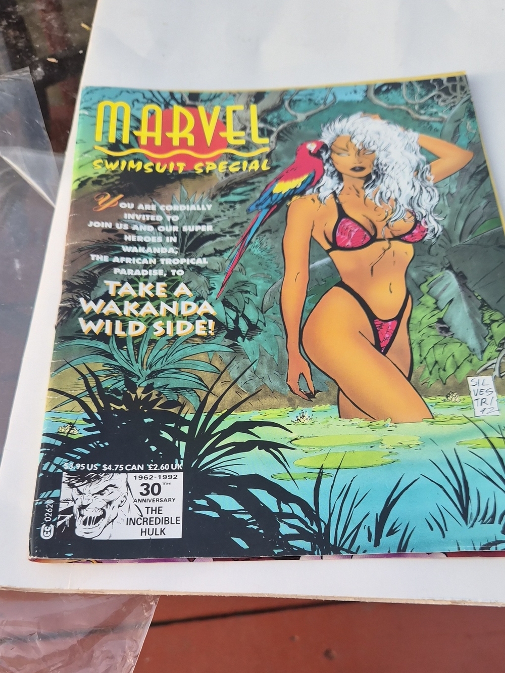 Marvel Swimsuit Special Cover — Pink Bikini, Green Jungle